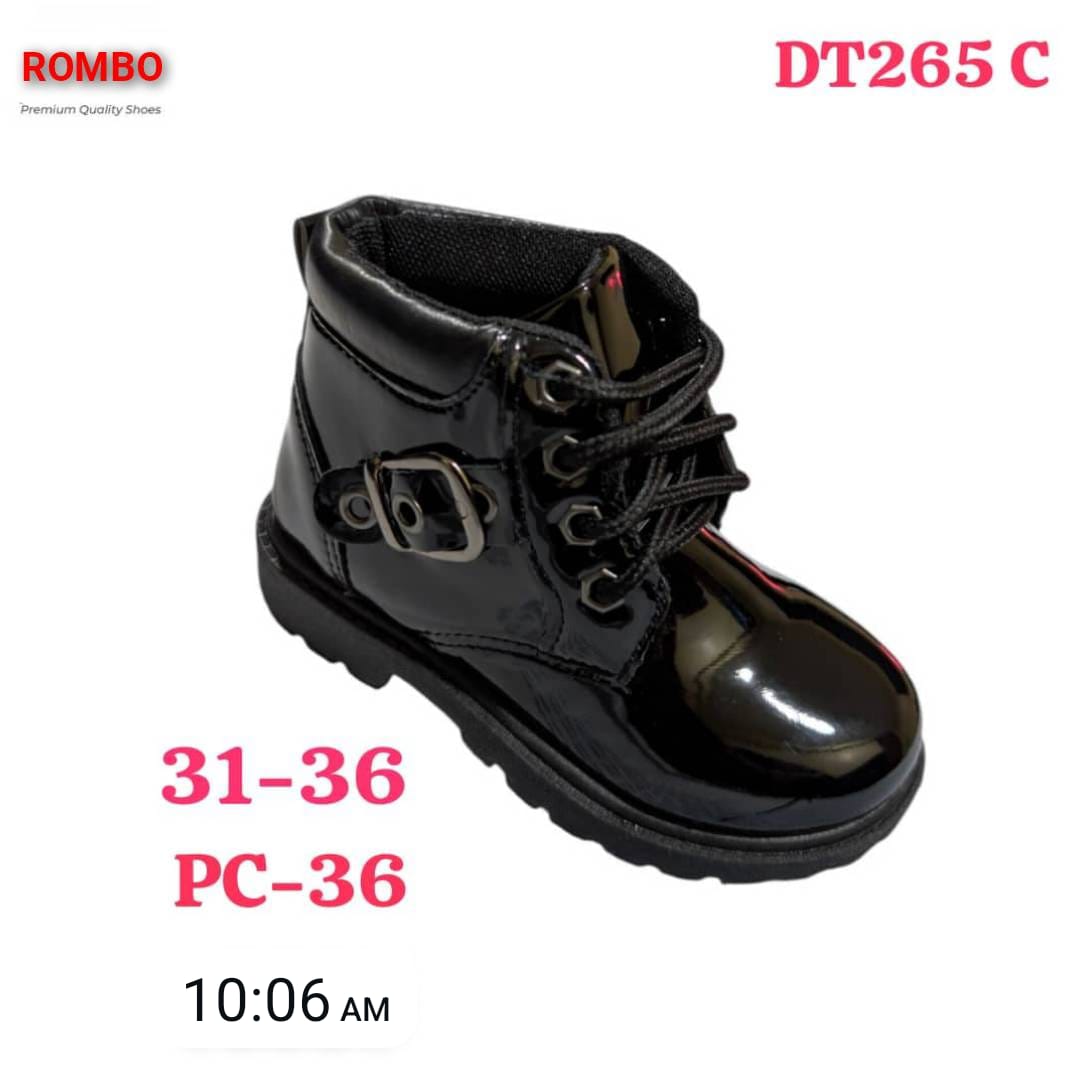 Kids black boots