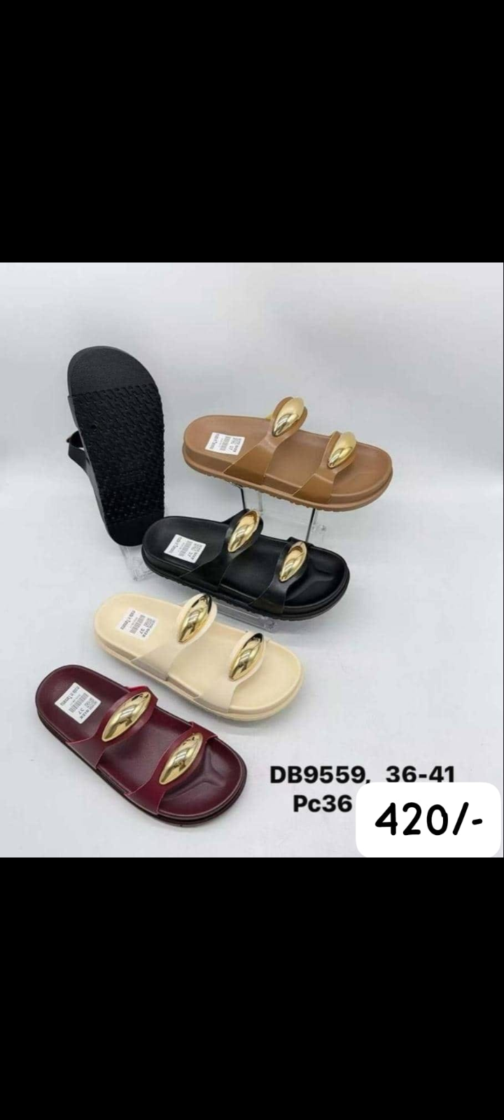 Ladies fashion  open wedge slippers